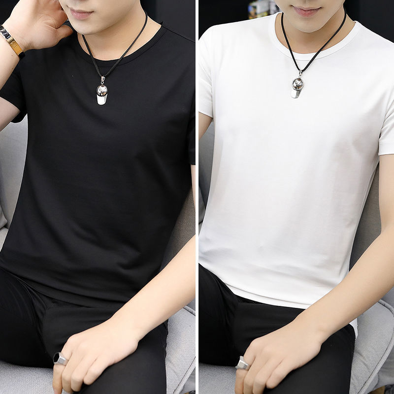 2件】モーダル男性アイス半袖tシャツ夏ファッション男性服ビッグサイズ氷感速乾上服男|undefined
