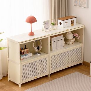 Bay Window Cabinet Balcony Storage Cabinet Solid Wood Floor-Standing Bedroom Window Sill Tatami Storage Integrated Multi-Layer Low Cabinet