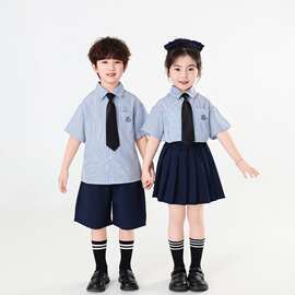 六一儿童演出服男女童夏装套装幼儿园学院风衣服小学生短袖园服