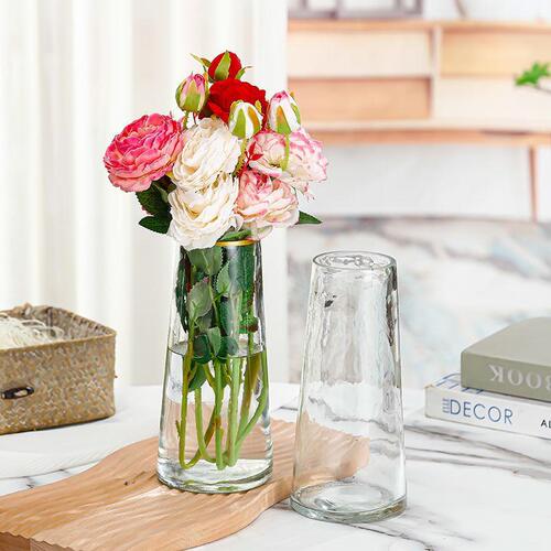 Nordic ins style simple gold painted glass vase hydroponic flower arrangement home living room entrance cabinet water culture creative