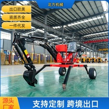 出口欧洲全地形360度回转小钩机 挖沟挖坑果园种植小型轮式挖掘机