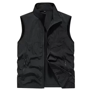 夏季工作服速干马甲定制印logo户外运动单层防水背心团队广告马夹