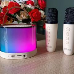 多平台在销优品便携式蓝牙音响户外无线K歌带话筒麦克风家庭ktv音