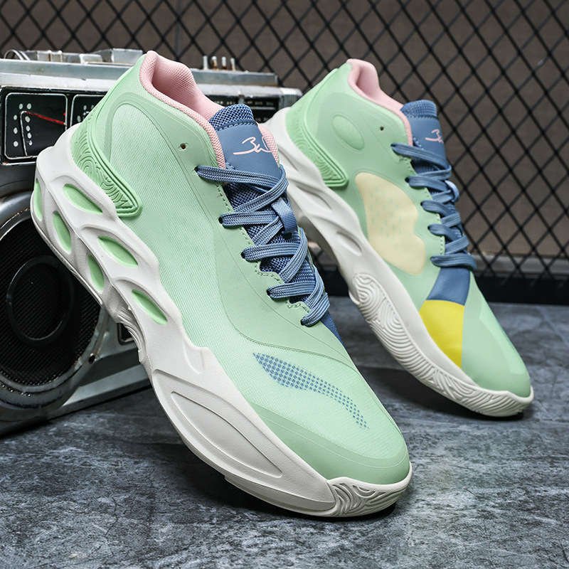 High-Top Men's Basketball Shoes 2025 New Sports Student Wear-Resistant Trendy Shoes Large Size Youth Mesh Sneakers Breathable
