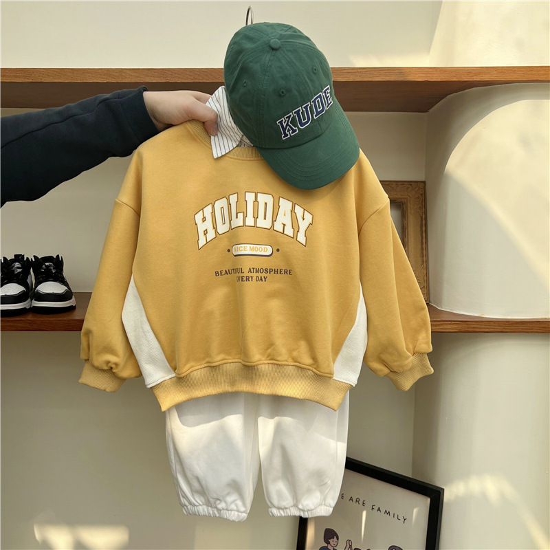 Ragazzi Autunno 2024 American Alphabet Sport Bambini Casual e Bello Esplosivo Strada Largo Scuola Media Cotone_voghion.com