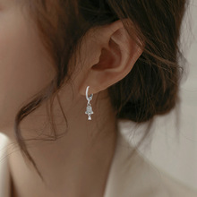 满钻铃兰花耳环国潮中式温婉超仙水滴锆石花朵耳扣灵动风铃耳坠女