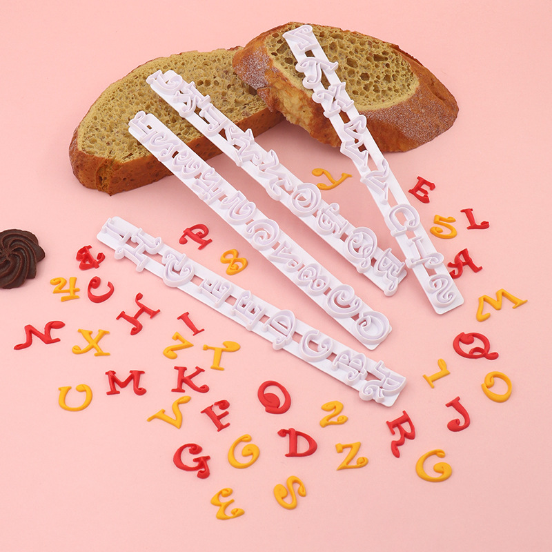 4pcs26 alfabeto impresión molde pastel galleta fondant decoración hornear bricolaje hecho a mano suministros
