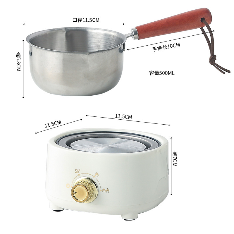 DIY製作器具ワックス瓶砂糖ショートニング溶融鍋加熱炉保温ミルクステンレス溶融ワックスミニ鍋|undefined