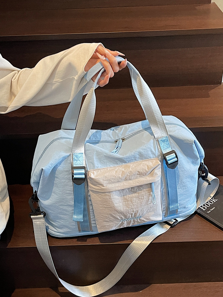 Bolsas de viaje al por mayor estilo empalme contraste de alto valor de equipaje expansión de gran capacidad bolsas de yoga deportivas bolsas