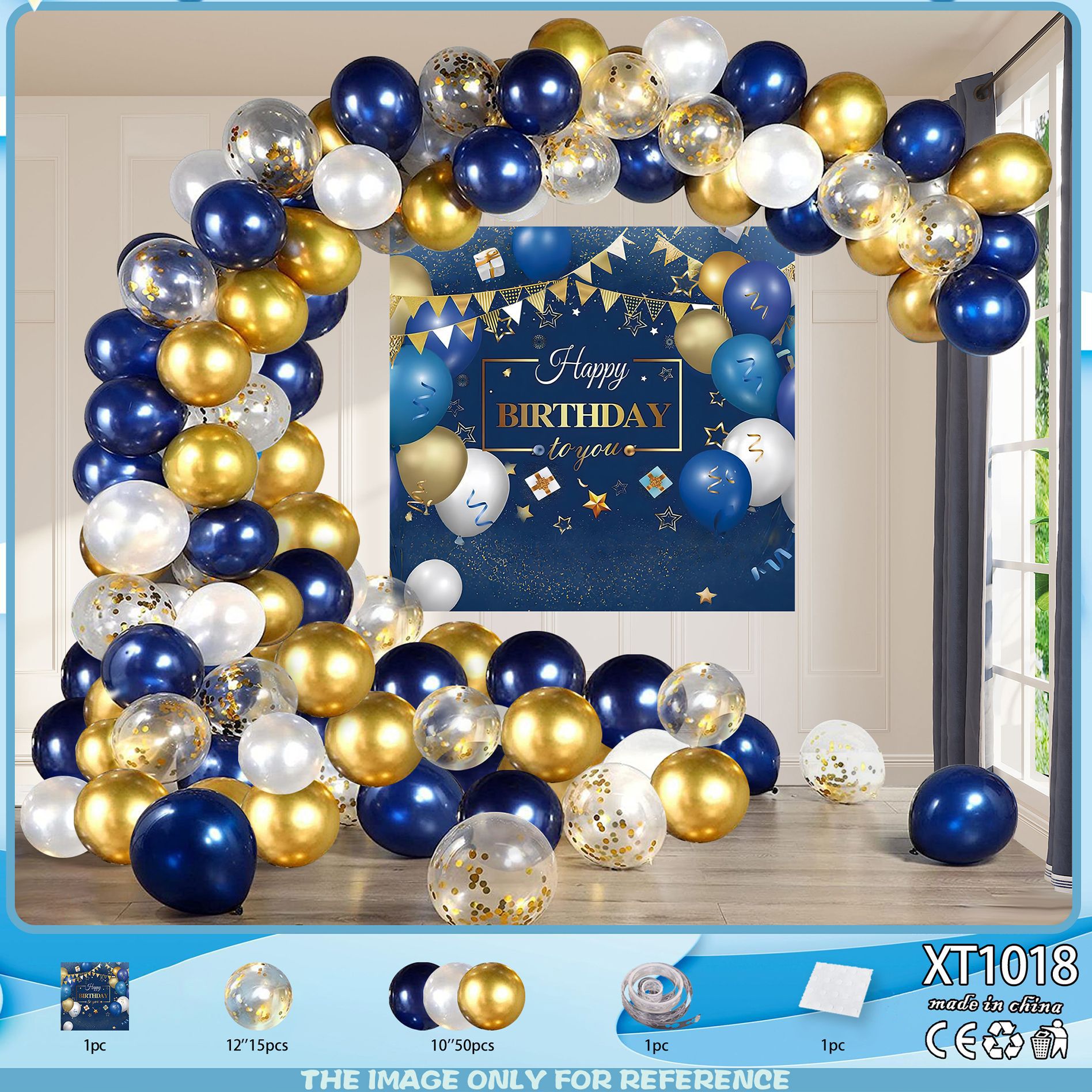 Fiesta de cumpleaños redonda escena diseño decorativo globo traje de juguete para niños globo de aluminio letras y números
