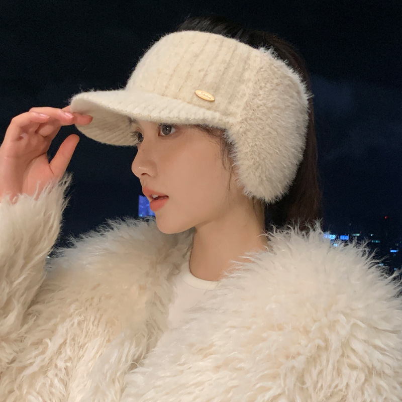 秋冬帽子女款大帽檐显脸小鸭舌针织帽高级感气质毛线帽百搭保暖帽|undefined