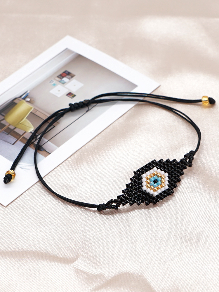 new ethnic miyuki glass beads handwoven Turkish devils eye braceletpicture4