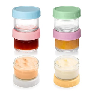 Amazon 50ml Jam Bottle Caviar Bottle with Frosted Colorful Lid 6-Pack Sealed Glass Bottle Mason Jar