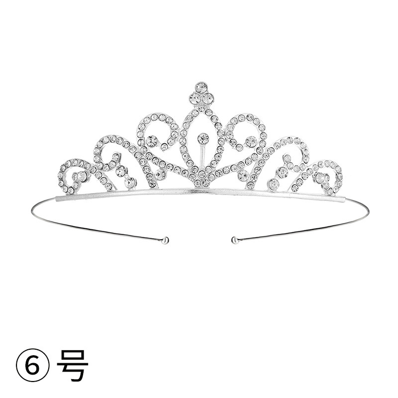 Diadema con Corona de Princesa Infantil de Metal Galvanizado para Cumpleaños y Fiestas image 13