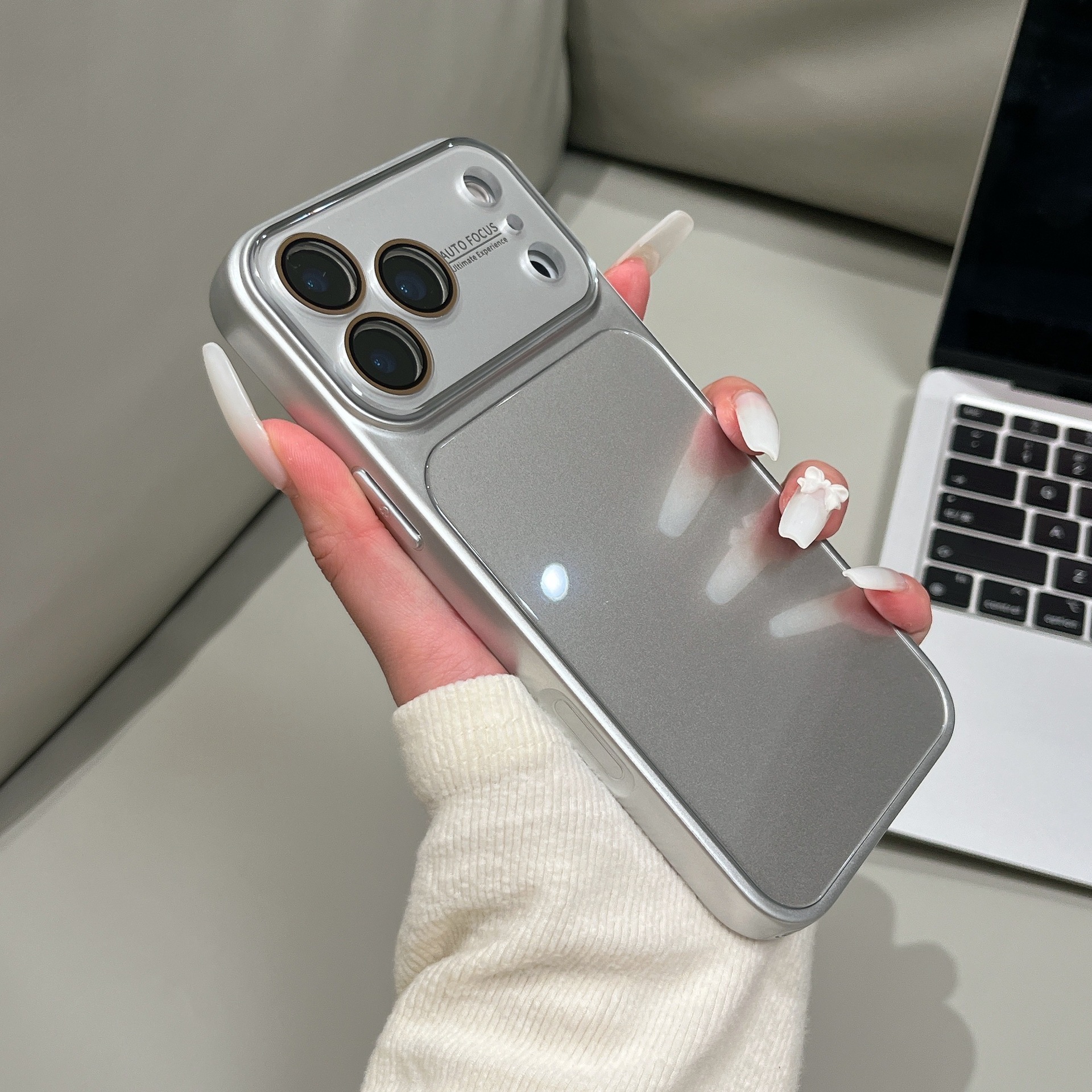 适用iPhone18promax手机壳秒变大视窗糖果色亮面玻璃苹果17保护套