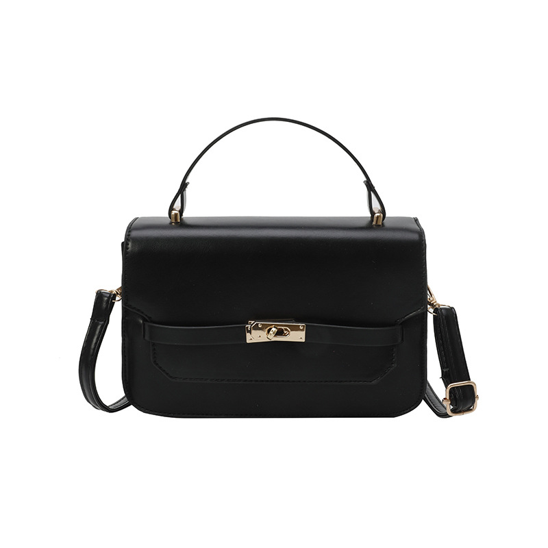 Bolso de mano de color sólido nuevo estilo 2025 simple bolso de hombro de primavera coreano de moda con cierre bolso pequeño