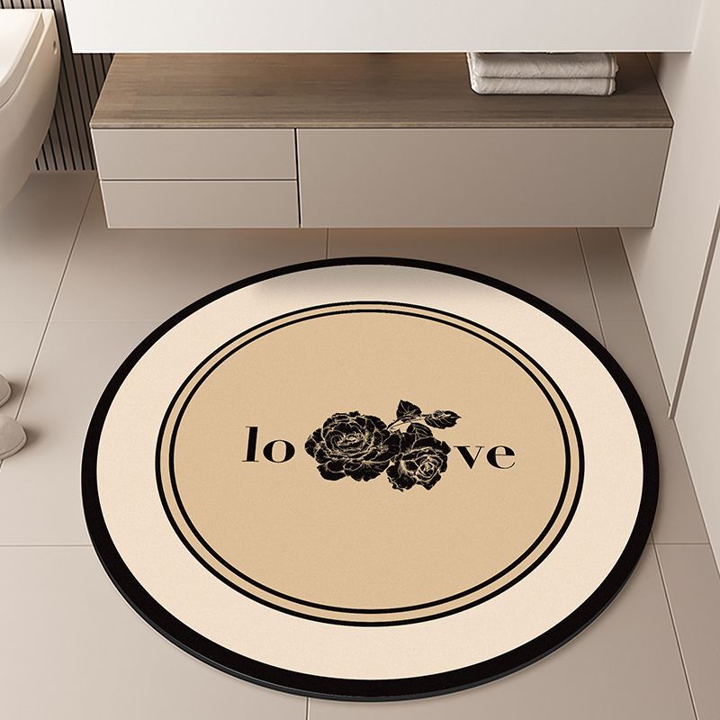New Bathroom Absorbent Floor Mat Modern Simple Round Foot Mat Kitchen Quick-drying Non-slip Easy-care Diatom Mud Floor Mat