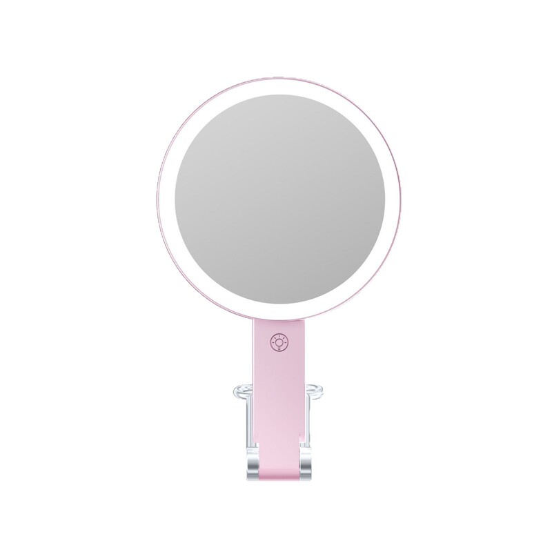 Amazon ポータブルハンドヘルド化粧鏡 5X 両面充電式旅行折りたたみ LED 化粧鏡ライト付き|undefined
