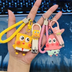 派大星钥匙扣海绵宝宝可爱书包少女指甲剪挂件闺蜜情侣