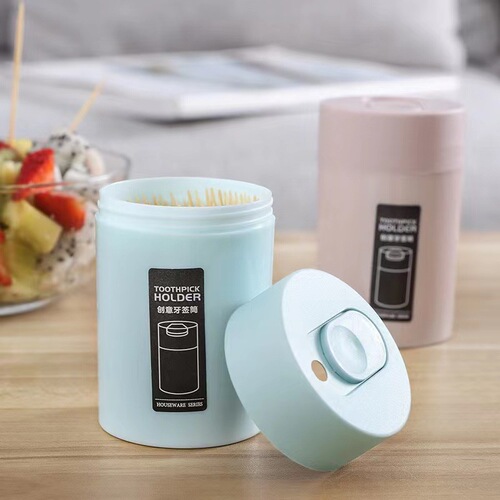 Household plastic simple living room coffee table toothpick bottle toothpick jar toothpick barrel portable toothpick box creative toothpick barrel