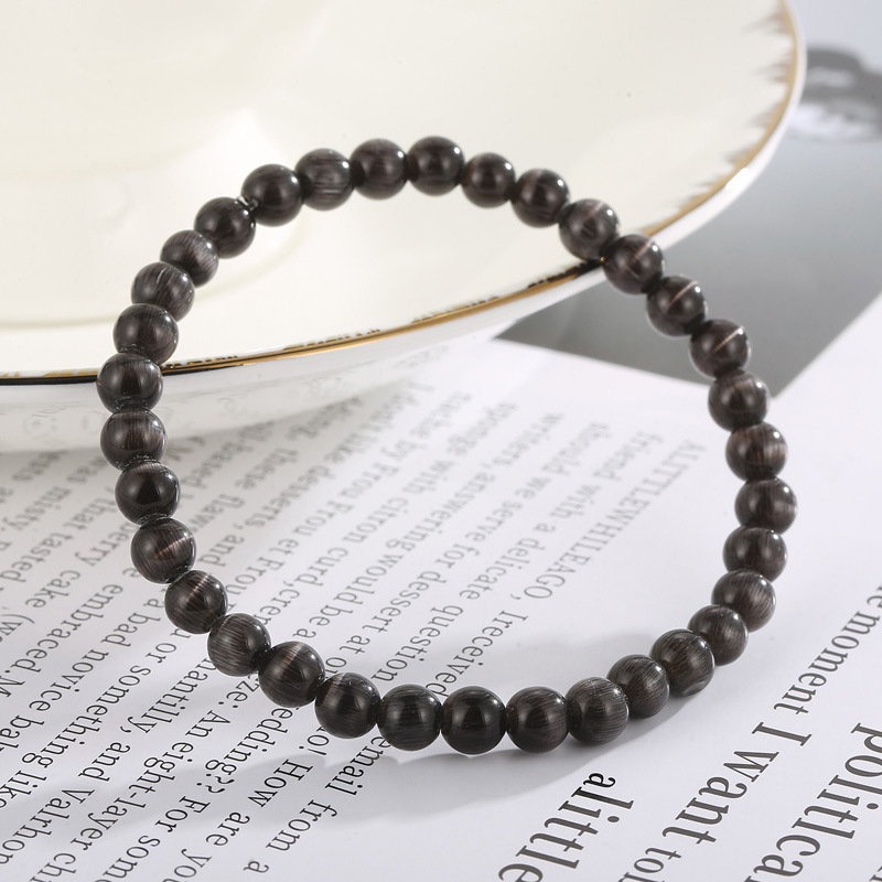 Ethnic Style Solid Color Stainless Steel opal Beaded Plating Bracelets 1 Piece