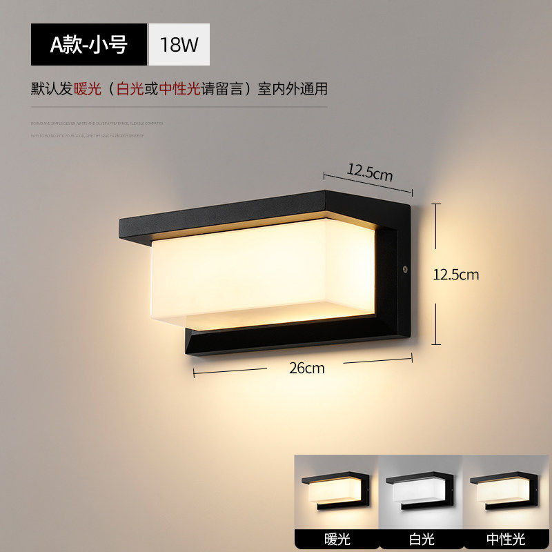 LED moderno y simple lámpara de pared impermeable lámpara de patio exterior lámpara de balcón de doble cabeza hotel pasillo sala de estar escalera lámpara de pared