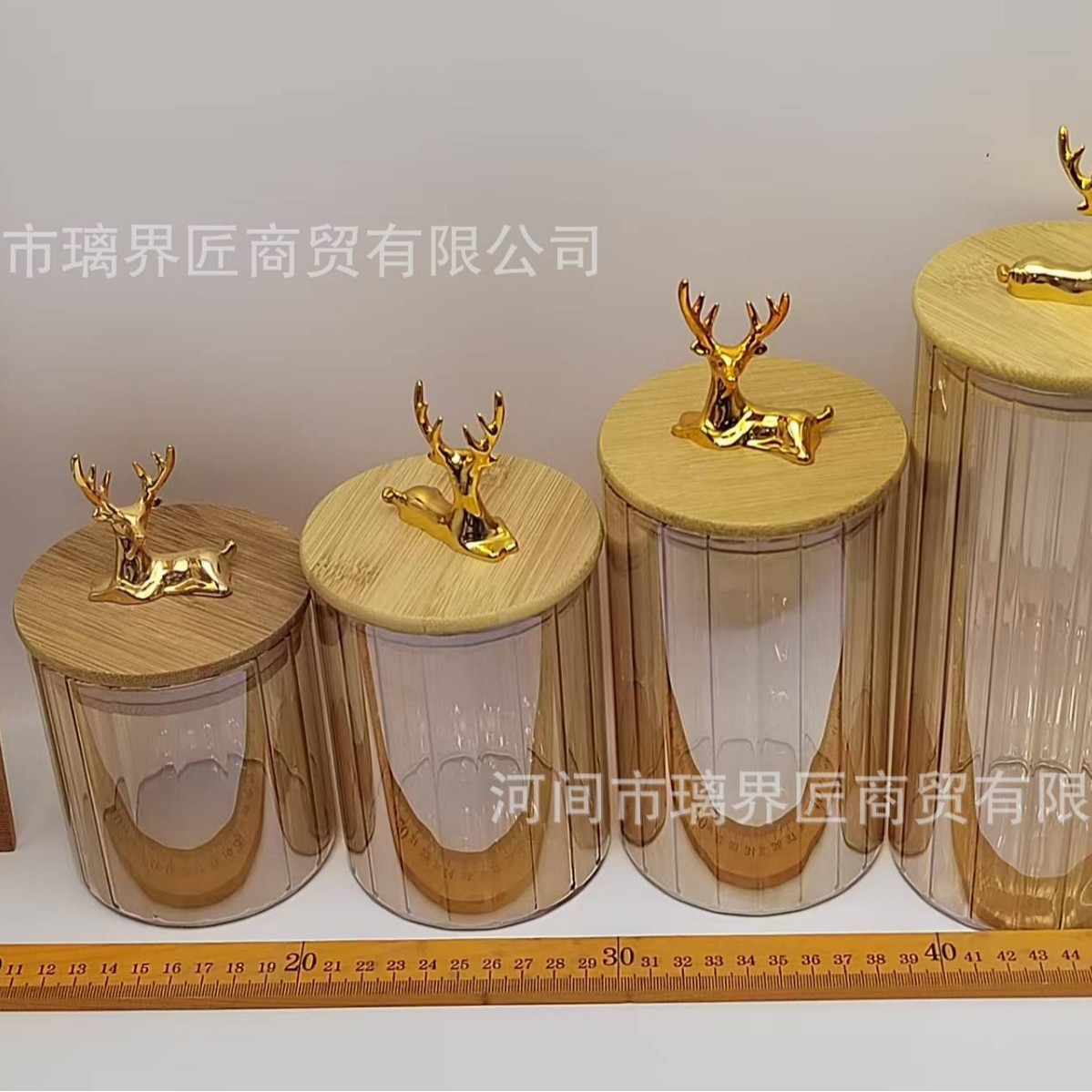 Storage Jar with Lid, Deer Head Glass Sealed Jar, Tea Tangerine Peel Storage Bottle, Large-Capacity Glass Jar for Grains