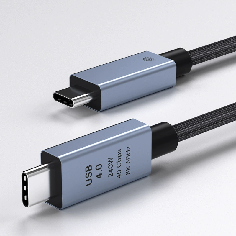 USB4 кабель данных TYPEC полнофункциональный совместимый с lightning 40Gbps передача 8k60Hz видео 240W быстрая зарядка