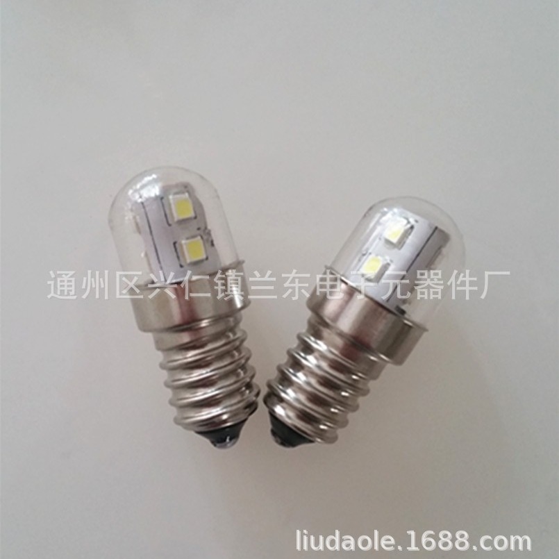 LED indicator lights, 12V/24V/110V/220V, screw base E14, surface mount LEDs, AC/DC small light bulbs.