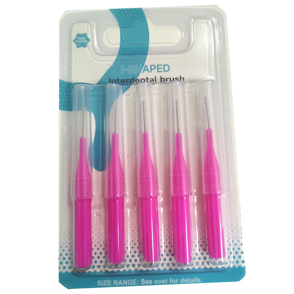 Cepillo interdental en forma de L cepillo interdental cuidado de ortodoncia cerdas suaves limpieza desechable espacio de la ranura cepillo interdental en forma de 7