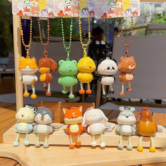 Jinnewオリジナルmini小動物は足を引っ張ってかわいいアニメのキーホルダーをつけます。
