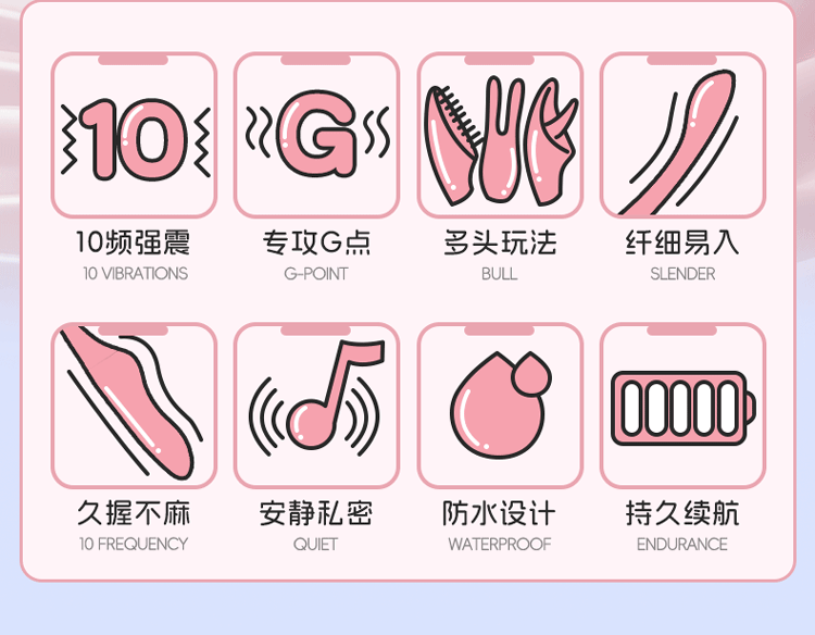 Jiuai Multi-Frequency Electric Vibrator for Women, Compact ABS Adult Massager — detail image 18