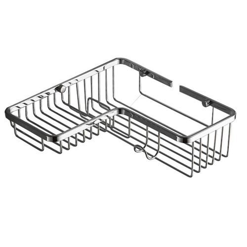 9WOR304 stainless steel triangle basket single layer corner bathroom storage rack hanging hotel bathroom shower room corner rack