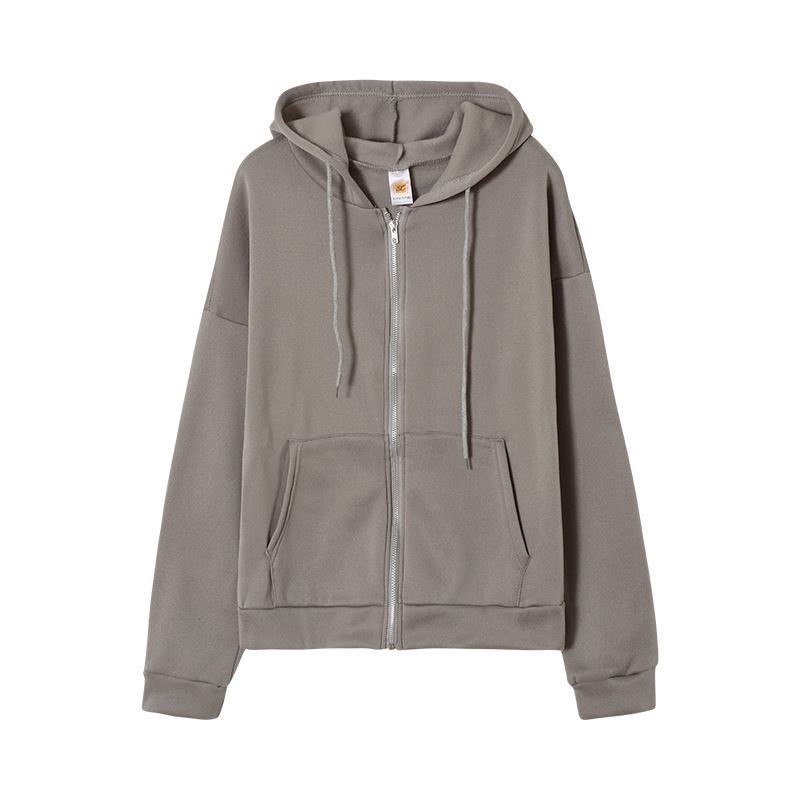 Solid Color Hooded Sweatshirt NSYF68089