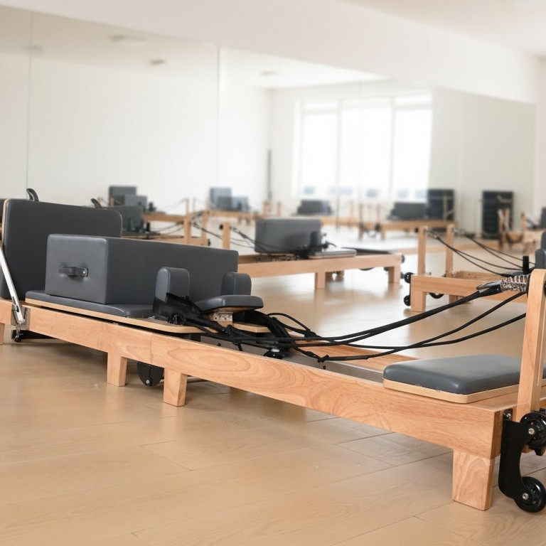 Pilates equipment manufacturer directly supplies foldable Pilates beds for home and commercial use, multifunctional oak core beds