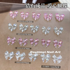 新しい愛の蝶の完成品のネイルドリルの赤い爆発の合金の積み重ねのドリルの白いピンクの愛のジルコンの爪のドリル