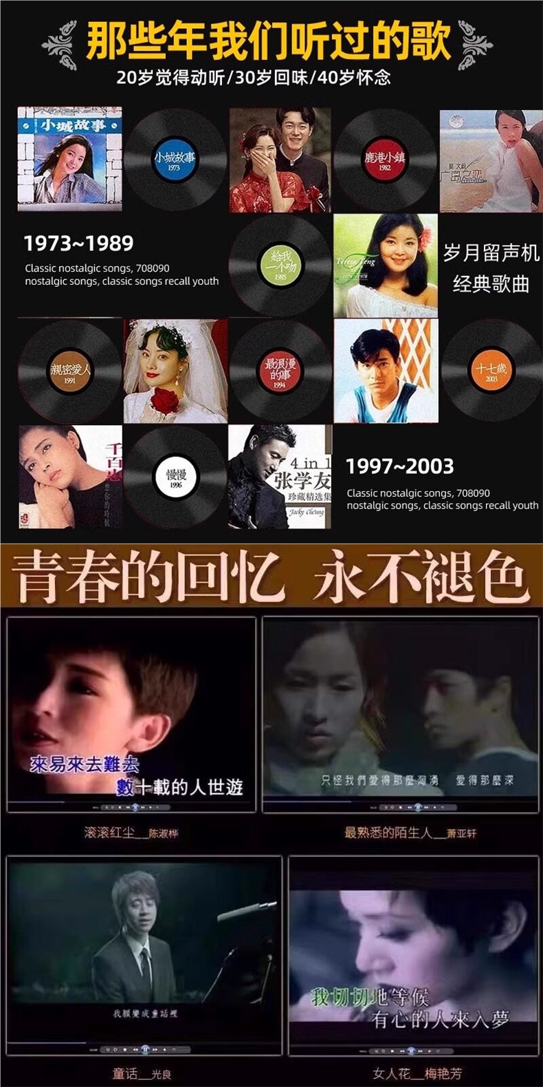 Cantonese Polygram Old Songs Car USB Music 70S and 80S Classic Nostalgic Songs Car Use Lossless High-Quality Mp3