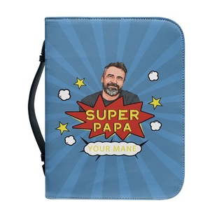 Cross-Border Father's Day Hot Sale Name Customized Gift Drop Shipping Handbag Personalized Avatar Text Briefcase