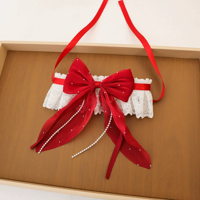 Ошейник для домашних животных, шарф для котенка, собаки, слюна, ювелирные изделия, кружево, сломанный цветочный бант, весенне-летний тонкий нагрудник в дворцовом стиле