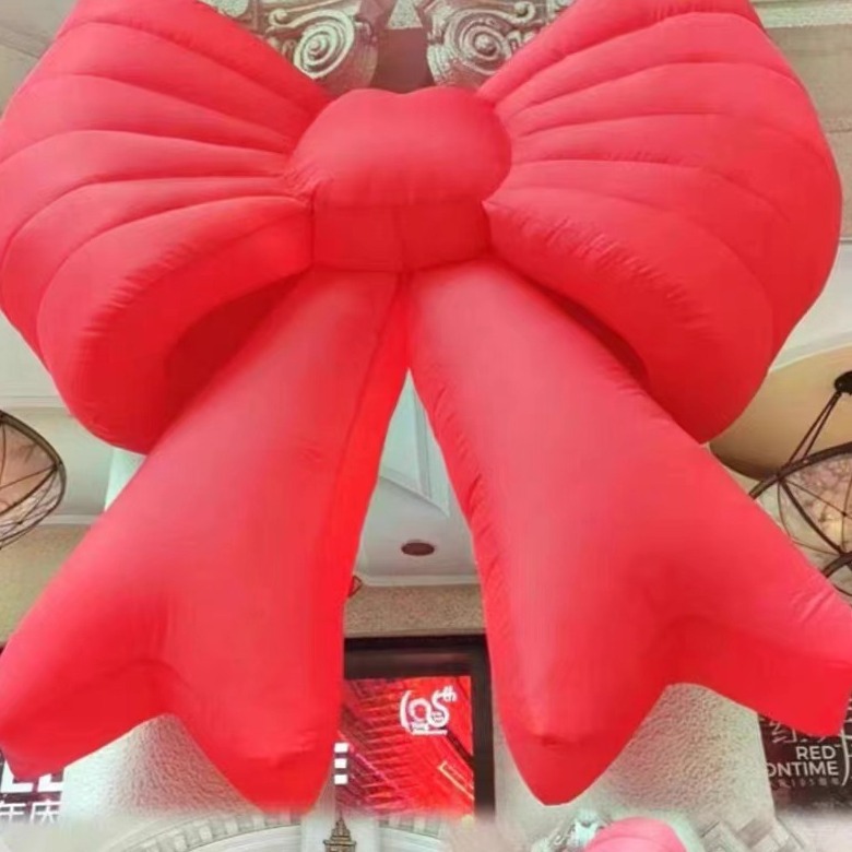 PVC闭气蝴蝶结气模商场美陈悬挂发灯光装饰氛围打卡气模充气模型