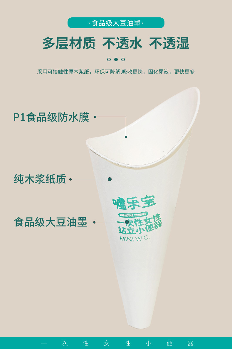 Shh Lebao Disposable Urine Cup Women's Urine Funnel Postoperative Squatting-free Shh Urinal Portable Urine Cup