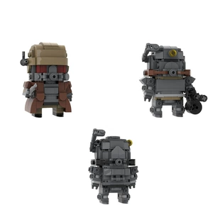 Конструктор MOC: фигурка из Fallout квадратная голова