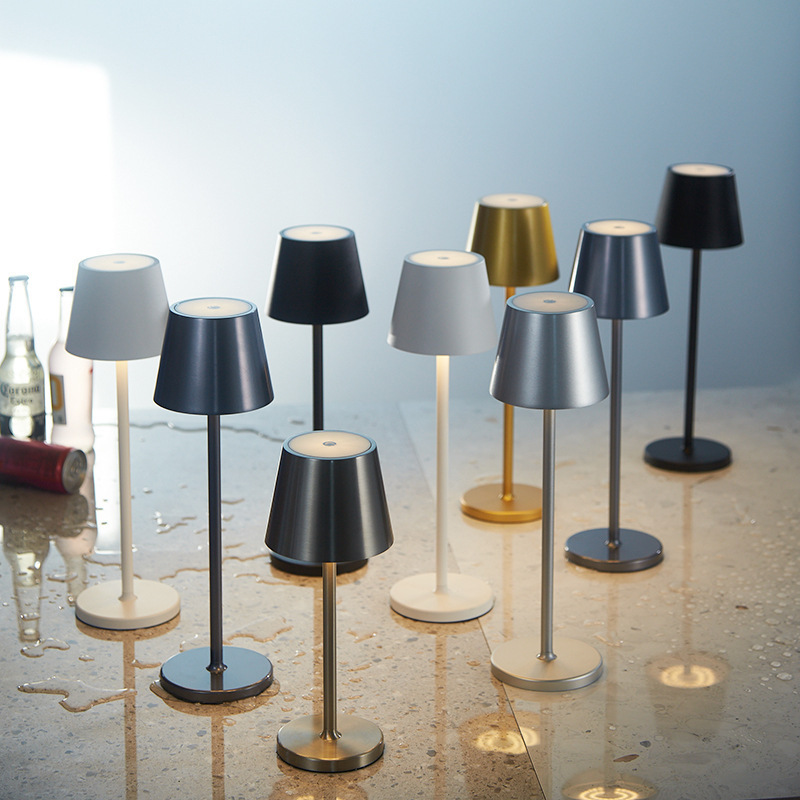 Special Offer Nordic Cordless Led Hotel Bar Dining Table Gift Decoration Aluminum Creative USB Eye Protection Rechargeable Table Lamp