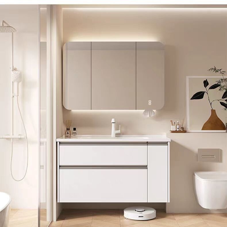 Combination Drawer Pull-Out Basket Large Storage Bathroom Cabinet Bathroom Vanity Cabinet Ceramic Integrated Basin Washbasin Sink