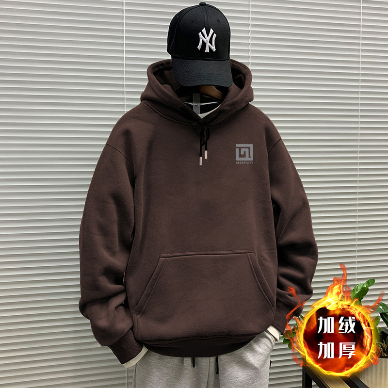 American otoño invierno estilo vintage chaqueta de hombre ropa de moda suelta encapuchada in-mode chaqueta pesada para hombres