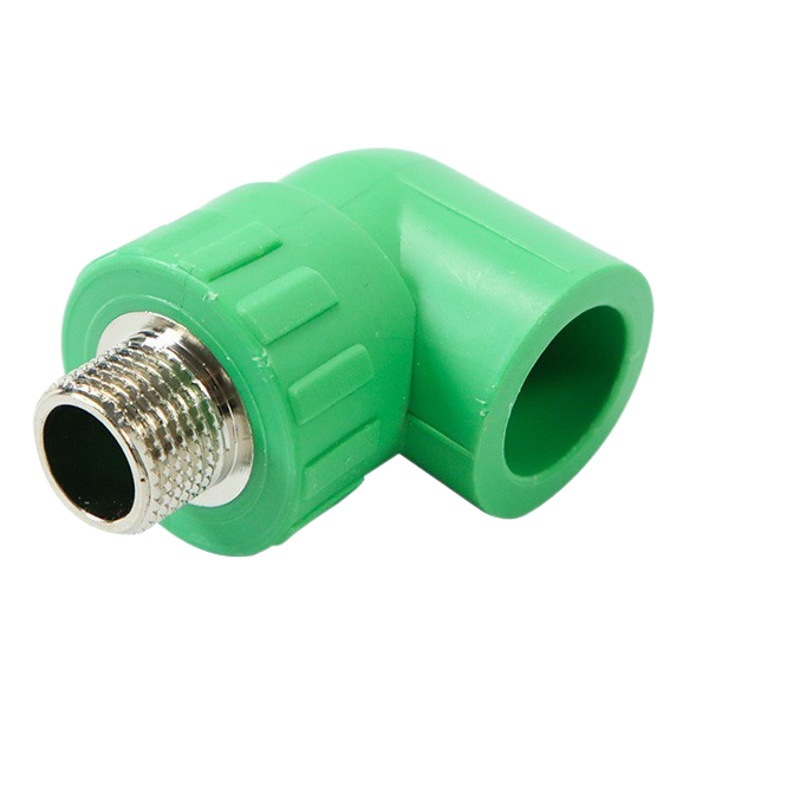 Ppr nuevo material igual diámetro reducción de alambre interno y externo codo tubo agua caliente derretimiento tubería montaje accesorios al por mayor