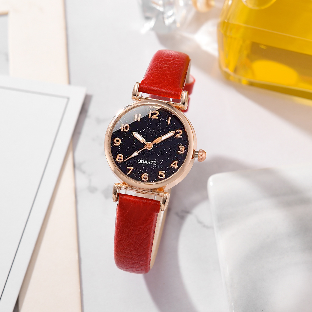 New Ins Disc Casual Women's Watch Fashion All-match Simple Student Quartz Women's Watch Wristwatch Set_voghion.com