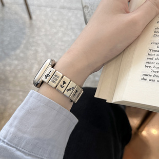 applewatchS10 Strap Mahjong Square iwatchS9/8 New Year Strap Adjustable Small Apple