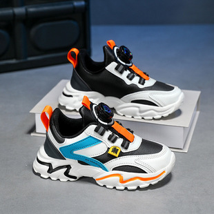 [Over 1,000 Repeat Customers] Children's Shoes Fall/Winter Waterproof Leather Mesh Boys' Breathable sneaker Zhongda