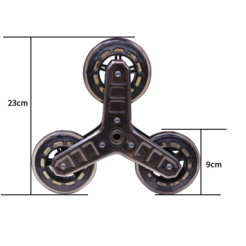 Фабрика оптовых покупок тележки аксессуары колесо из нержавеющей стали PU подшипник кристалл колесо треугольник колесо восхождение